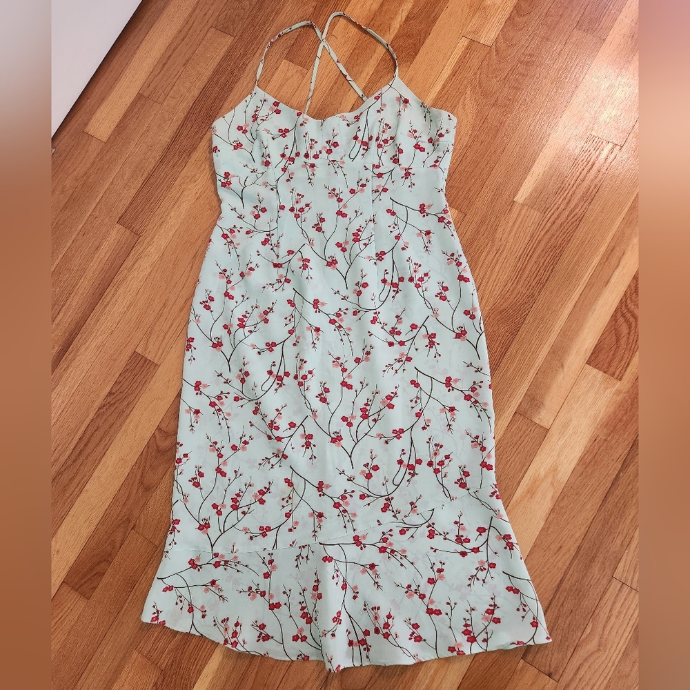 Express Cherry Blossom X Strap Dress Size 11/12